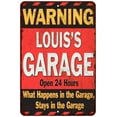 thumbnail image 1 of LOUIS'S Garage Warning Man Cave Wall Decor 16 x 24 Matte Finish Metal 116240030078, 1 of 1