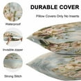 thumbnail image 4 of Waterproof Throw Pillow Covers Set of 2, 24x24 Inch Pink Floral Spring Decorative Pillowcases Outdoor Pillow Slip Cushion Covers Set for Couch Tent Vintage Watercolor Botanical, 4 of 7
