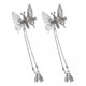 thumbnail image 1 of 4x Elegantes Horquillas con Pinza para El Pelo de Mariposa de Cristal con Borlas, Accesorios para El Cabello, Pasador de Metal Hueco para Dama de Boda 4 piezas, 1 of 7