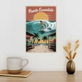 thumbnail image 3 of Nostalgic Puerto Escondido Retro Travel Poster Featuring Beach Bars And Murals Canvas Poster, 3 of 8