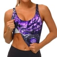 thumbnail image 3 of Pofeuu Purple Pattern White Tiger Print Sports Bra for Women Sexy Vest Yoga Running Gym Fitness Crop Bras Tops-Medium, 3 of 8