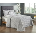 thumbnail image 5 of Better Trends 4 Piece Chenille Bedspread Set for King Bedspread 100% Cotton Lightweight Bedspread for All Season Charleston Collection (Gray), 5 of 6
