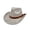 grey, variant on Unisex Vintage Felt Cowboy Hat :Western Style Wide Brim Fedora for Outdoor Travel