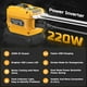 thumbnail image 3 of Inversor de corriente PlantPalGear 220 W para batería Dewalt 20 V 110 V AC, 3 of 9
