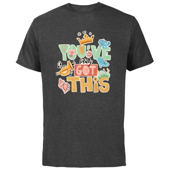 Disney Tangled Pascal You’ve Totally Got This - Short Sleeve Cotton T-Shirt for Adults - Customized-Charcoal
