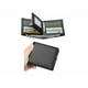 thumbnail image 1 of Cartera De Cuero Con Monedero Cierre Para Hombre Minimalista Xtellar Color Negro, 1 of 4