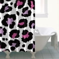 thumbnail image 4 of White and Pink Of Leopard Print Shower Curtain 72"x72" ,Bathroom Decorative Shower Curtains Set with 12 Hooks,Modern Waterproof Washable Shower Curtain, 4 of 6