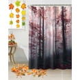thumbnail image 5 of Thanksgiving Fall Shower Curtains for Bathroom, Retro Red Maple Leaf Forest Waterproof Fabric Shower Curtain for Bathroom Bathtub Decoration, Machine Washable, 36"x72", 5 of 9