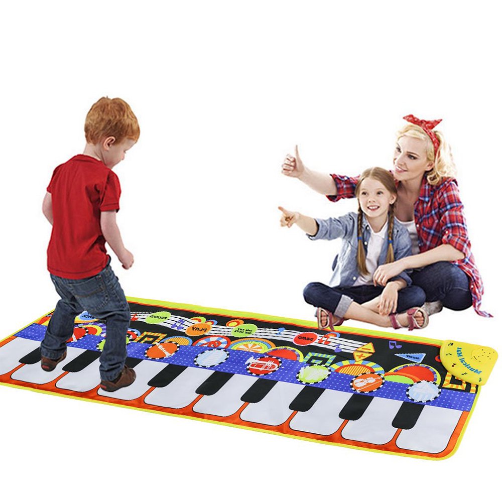Peroptimist Piano Music Mat, Music Dance Mat Keyboard Play Mat with 19