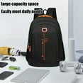 thumbnail image 3 of AuroraX Solid Backpack for Everyday,Durable Commuter Laptop Backpack with 4 Compartment,Bookbag,for Travel,College,Work,for Men,Orange, 3 of 5
