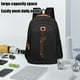 thumbnail image 3 of Mochila sencilla tipo bandolera, bolsa de viaje para portátil, mochila de gran capacidad para estudiantes universitarios de nivel medio, tejido resistente al agua, correas ajustables, diseño, 3 of 8