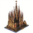 thumbnail image 1 of 3D Three-dimensional Metal Puzzle Sagrada Familia Cathedral Building Handmade Assembled Models Send Children Toy Gifts, 1 of 4