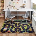 thumbnail image 3 of Janvonne Race Track Play Area Rug - Non-Slip Washable Educational Floor Mat for Kids Bedroom Playroom, 4x5ft, 3 of 9