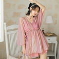 thumbnail image 6 of Women's Thin Mesh Long Sleeve Swimsuit Swim Beach Cover Up Dress - Dark pink, 6 of 7