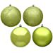 thumbnail image 3 of Vickerman N596073A 2.4 in. Lime 4 Finish Assorted Color Christmas Ornament Ball - 60 per Box, 3 of 3