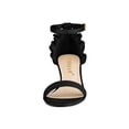 thumbnail image 5 of BLISSFUL STEP Women's Ruffle Ankle Strap Low Block Heels Black 5, 5 of 8