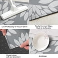 thumbnail image 3 of Gray and White Floral Pattern Kitchen Rug Mat,Kitchen Runner Rugs Non Skid Washable,Decorative Kitchen Floor Mats for Kitchen,Sink,Laundry,17"X47", 3 of 5