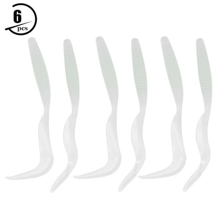 Sarapandan 6PCS 11cm Soft Plastic Artificial Fish Lures Grub Worm Baits Fish Tackle Accessory(Luminous) Sarapandan
