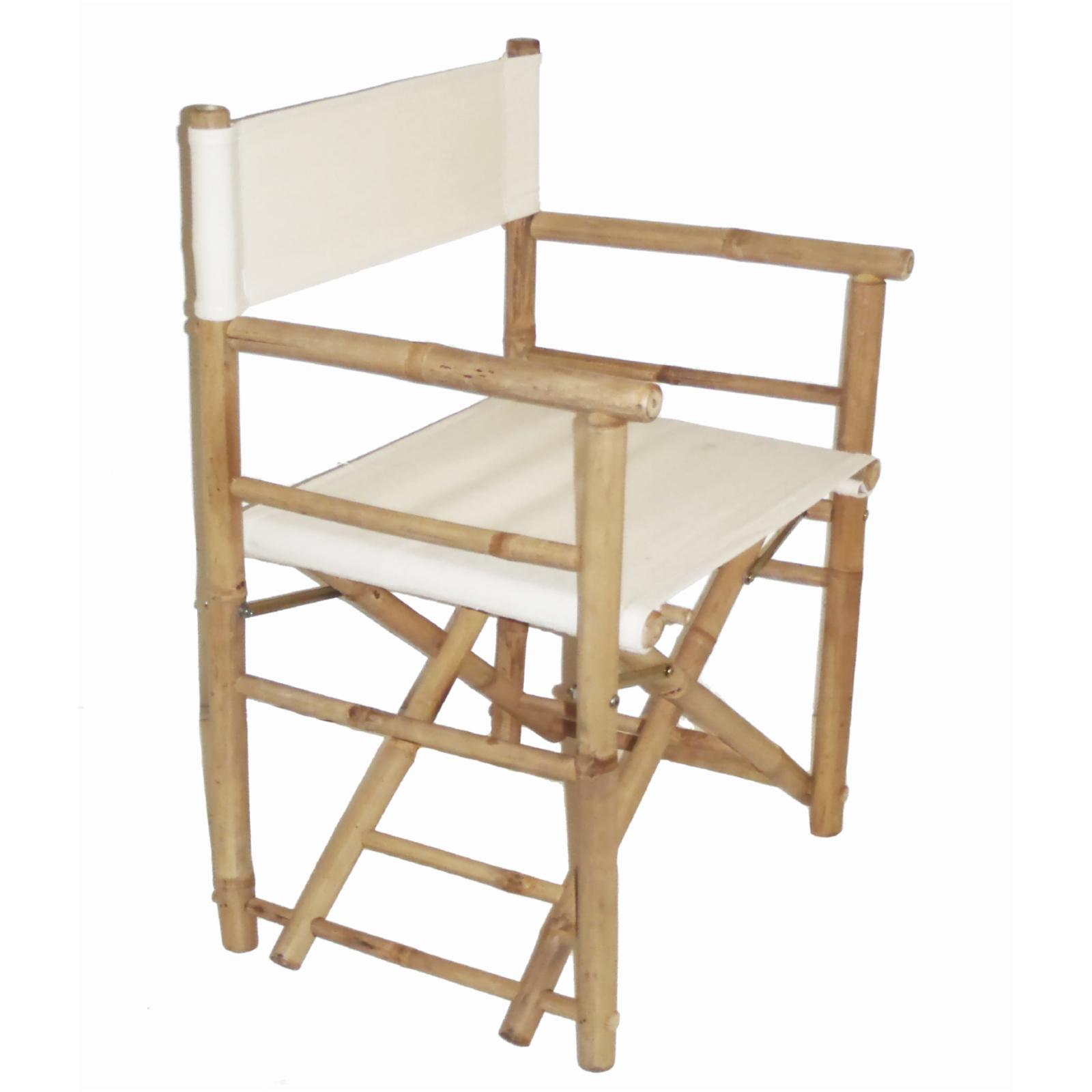 Bamboo54 Folding Bamboo Low Directors Chair with Canvas Cover - Set of 2 - image 3 of 5