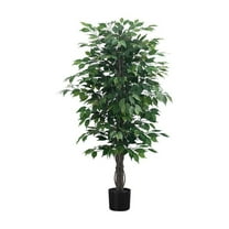 Artificial Plant - 58" Tall - Indoor - Floor - Potted - Green Leaves