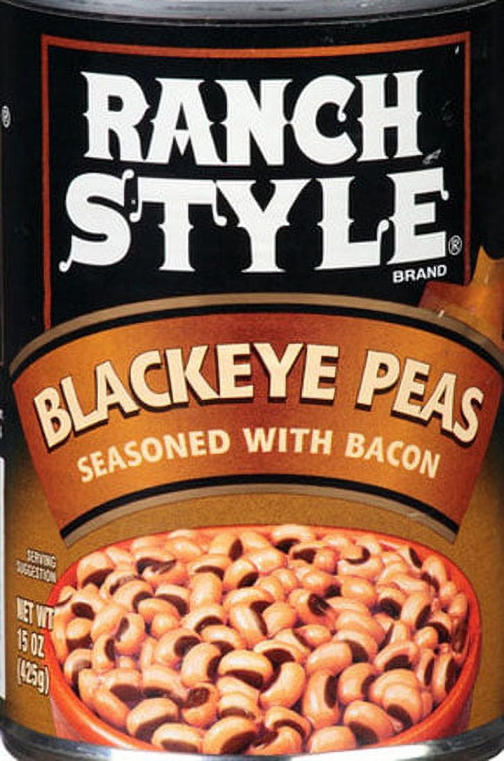 Ranch Style Blackeye Peas Seasoned with Bacon 15 oz