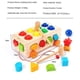 thumbnail image 3 of Bloques de construcción de madera para niños, remolque de rompecabezas de coche, varias formas y colores, juguetes de aprendizaje para bebés-(juego de columnas)// kaili Sencillez, 3 of 3