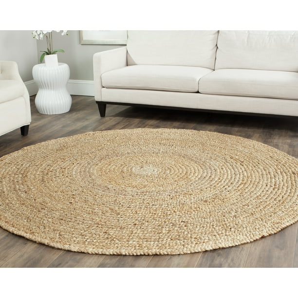 SAFAVIEH Natural Fiber Tangier Solid Braided Fringe Jute Area Rug