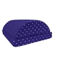 thumbnail image 1 of Navy Foot Rest, Polka Dots Pattern Nostalgic Feminine Shabby Form Little Spots Motif, Non-Slip Backing Adjustable Ergonomic Memory Foam Leg Support for Office, Purple White, by Ambesonne, 1 of 5