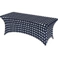 thumbnail image 1 of 6FT Stretch Spandex Table Cover, Navy Blue Lumberjack Plaid Stretch Spandex Table Covers Rectangular Table Cloth Stain-Wrinkle Resistant Stretch Table Clothes Table Top Tablecloth for Banquet, 1 of 1
