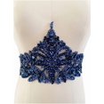 thumbnail image 1 of Aplicación de encaje con pedrería, cuentas y lentejuelas para coser, azul profundo, 1 of 4