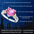 thumbnail image 2 of Gem Stone King 925 Sterling Silver and 10K Yellow Gold Pure Pink Mystic Topaz and White Lab Grown Diamond Accent Heart Shape Ring for Women (4.51 Cttw, Available in Size 5, 6, 7, 8, 9), 2 of 6