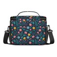 thumbnail image 3 of Lunch Box Pioneer Flower Floral Print Pattern Insulated Lunch Bag for Women Men,Medium Leakproof Lunchbox Cooler Bag Adjustable Strap,10 X 6.7 X 8 Inches, 3 of 6