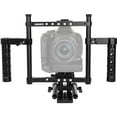 thumbnail image 5 of CAMVATE Hand-Held Full Frame Camera Cage with Manfrotto-Type QR Baseplate and 15mm Dual Rod Support System for DSLR Camera and Battery Grip, 5 of 6