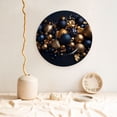 thumbnail image 5 of Kdxio Elegant Golden Blue Ornaments Bone China Decorative Plate Ceramic Decorative Plate for Home Office Wall Stand Decorative Plates for Home Bedroom-10in, 5 of 6