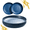 Navy Blue, variant on Fmxomd 8.9 Inch Small Plates-Wheat Straw Mini Plate, Unbreakable Plate Set Ideal for Dessert, Appetizers, Small Serving, Side Dish, Lightweight Dessert Dishes Plates, Set of 4 - Dark Gray
