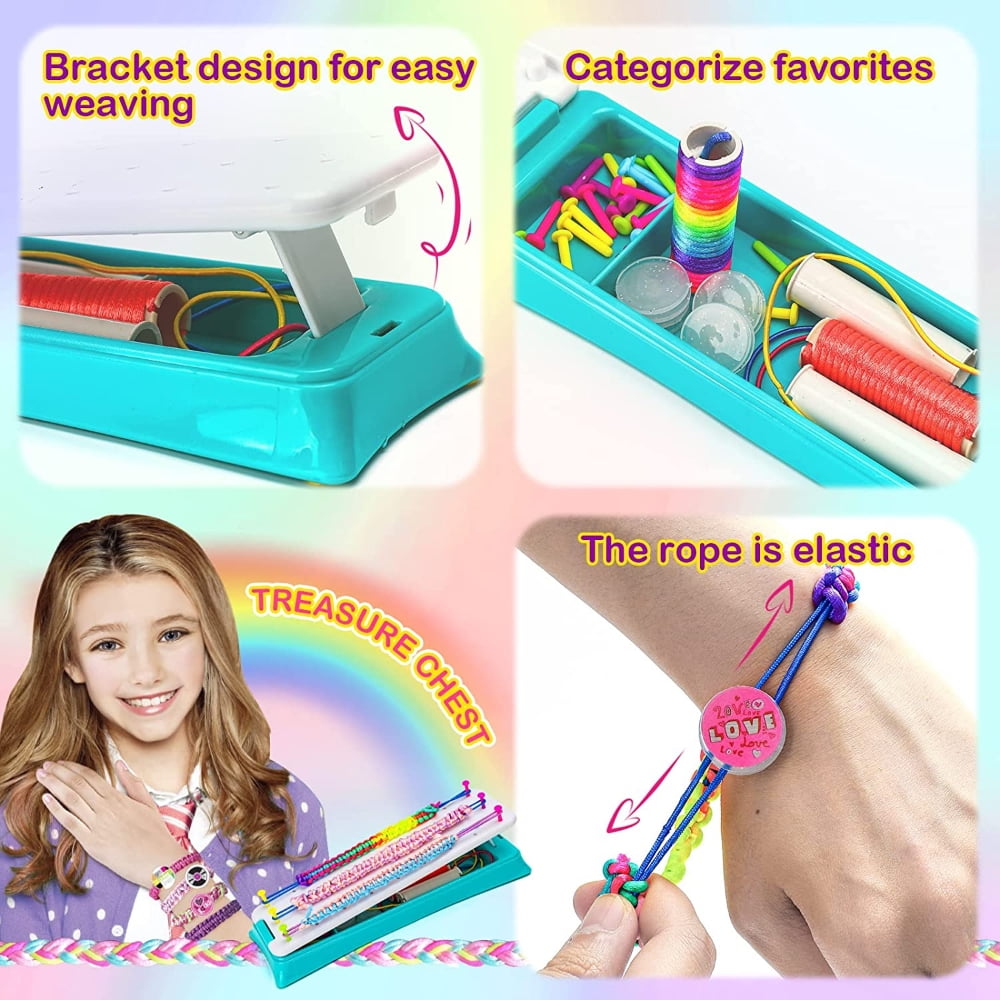 DIY Jewelry Bracelet Making Kits for Girls, are and Craft Set for Kids Girl Colorful Friendship Bracelet