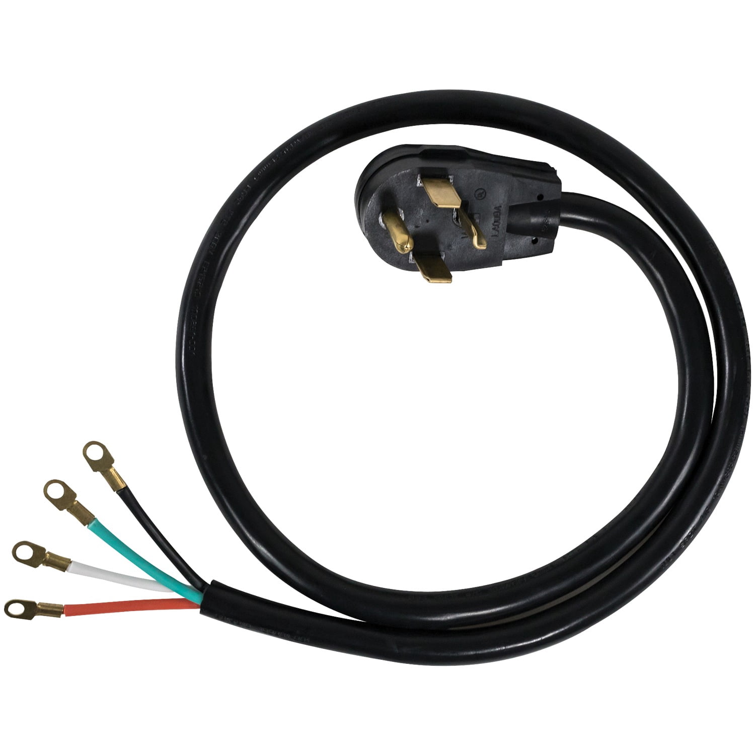 Certified Appliance 77060 4-Wire Closed-Eyelet 30-Amp Dryer Cord, 4ft