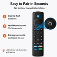 thumbnail image 3 of Replacement Remote for All Fire Series, TV Stick (HD, 4K, 4K Max, Lite), TV Cube and Omni, Insignia, Toshiba, Smart TVs, with Voice Control, 3 of 7