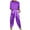 Purple, variant on Womens Pant Suit Women Smooth Satin Half Sleeve Top And Pants Set Women plus Size Snow Bibs Casual Pantsuit for on Piece Jumpsuit Christmas Outfits for Dressy Summer Business Casual Clothes Brown XL