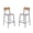 Antique Copper, variant on Flash Furniture Cyprus Contemporary Steel/Wood Slat Back Barstool Antique White 2-Pieces/Pack