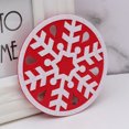 thumbnail image 2 of 4 Pcs sous-Verres en Feutre Forme de Flocon de Neige Tapis de Tasse Antidérapants Résistants à la Chaleur Porte-Gobelet Rond Rouge, 2 of 9