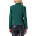 thumbnail image 3 of INSPIRE CHIC Open Front Blazers for Women's Casual Long Sleeves Buttons Office Suit Jacket M Dark Green, 3 of 6