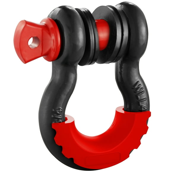 KFFKFF 3/4" D-Ring Shackle, Set of 2, Alloy Steel Shackles with a Load Capacity of 62832 lbs (28.5 Ton), Includes 7/8" Screw Pin, Isolators & Washers, Sturdy Off Road Vehicle Recovery Shackle