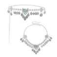 thumbnail image 4 of BLESIYA Women Jewelry Chain Ethnic Chain for Performance Holiday Turkish Tribe Bride WaistHeaddressSilver, 4 of 8