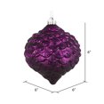 thumbnail image 2 of Vickerman 6" Plum Glitter Pinecone Christmas Ornament, 6 per Bag, 2 of 3