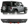 thumbnail image 2 of WOLFSTORM 2PC Front + Rear Bumper For 2007-2018 Jeep Wrangler JK JKU w/D-Rings +LED Lights, 2 of 16