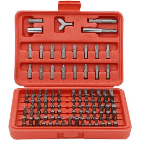 Drill Driver Accessory Set - Hot Sale 100 Piece Quick Change Drill Bit Kit Screwdriver Set Craftsman Tools Accessory Set with a Red Storage Box