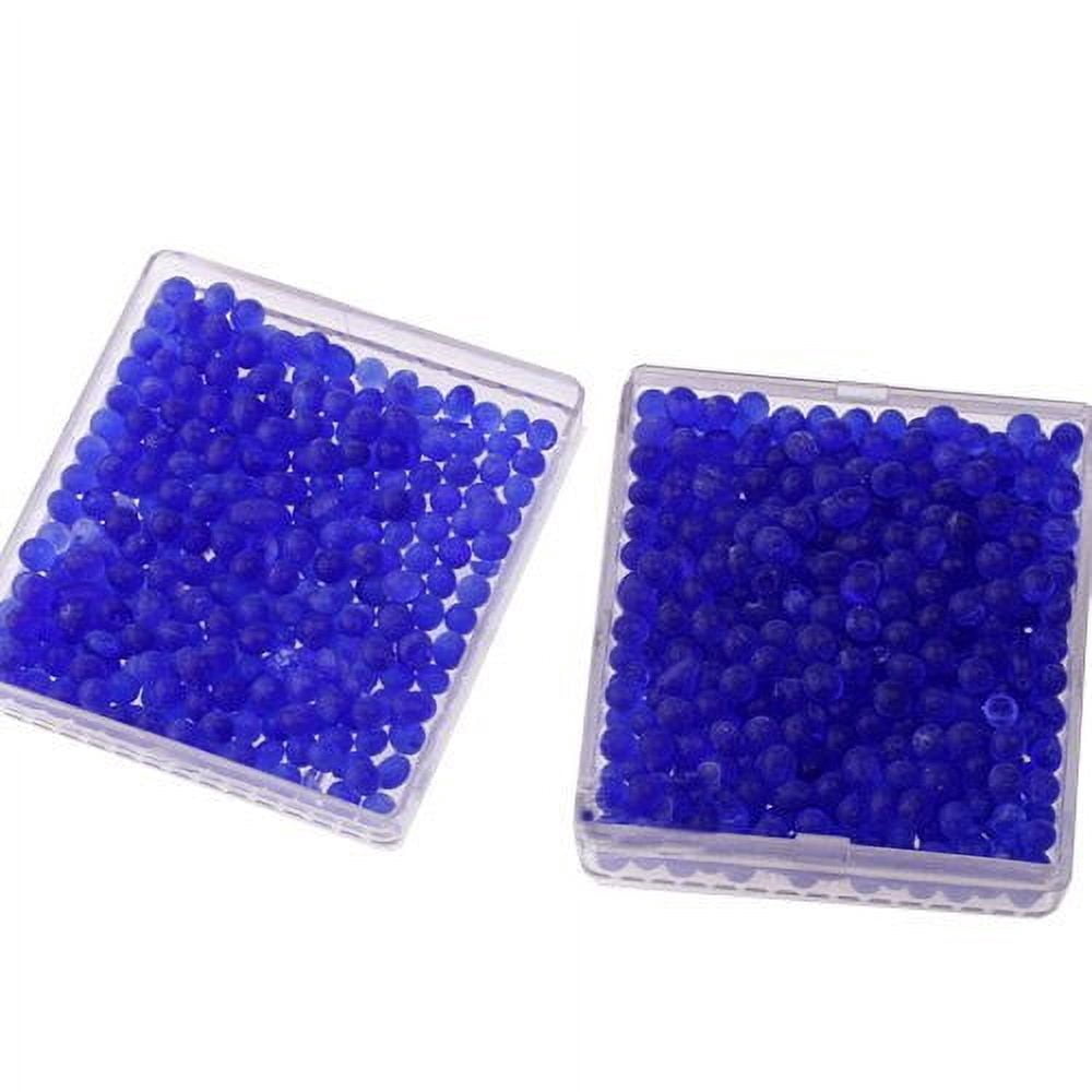 EXMAX Blue Indicating Silica Gel Beads(2-4mm) Desiccant Functional Hard Plastic Canister Dehumidifier Moisture Absorb Box Dryer for Camera Microscopes Telescopes - 10 Pack