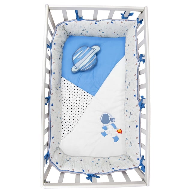 Juego de Cuna 4 Piezas Astronauta Algodón 95 x 140 cm