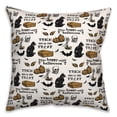 thumbnail image 2 of Creative Products Amber and Black Vintage Halloween Pattern 18x18 Spun Poly Pillow, 2 of 3